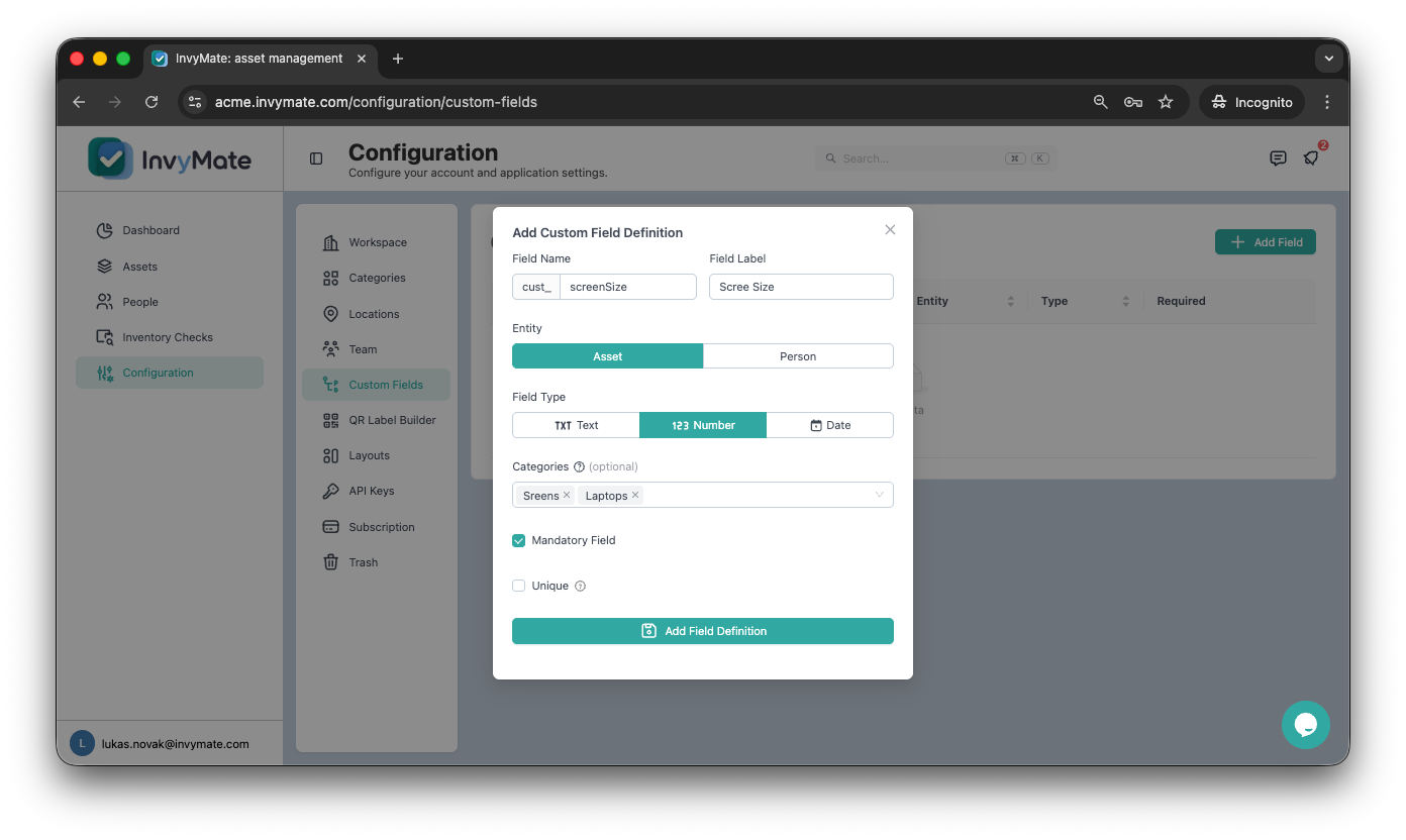 Custom Fields