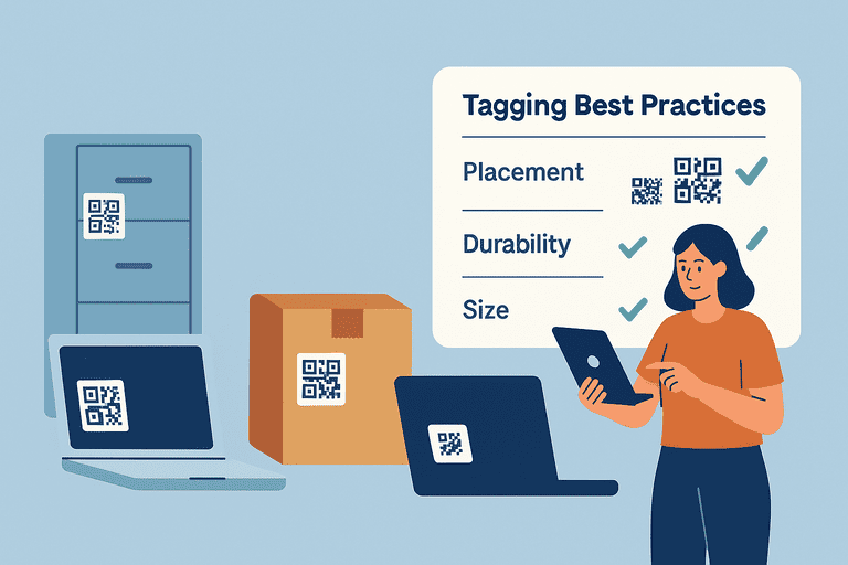 QR Code Tag Placement, Durability, and Size for Teams
